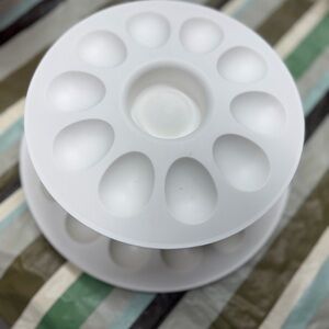 Plastic two-tier, deviled egg holder 2 tier